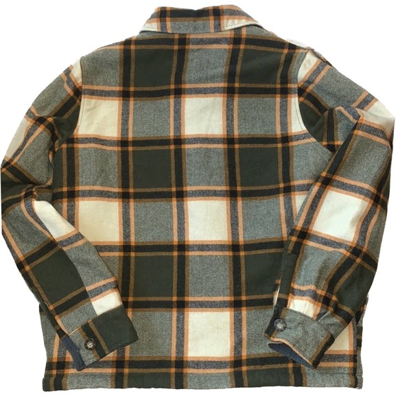 WOOLRICH Vintage Wool Button Down Shacket Shirt Jacket Lined Coat Plaid Winter - Picture 5 of 7